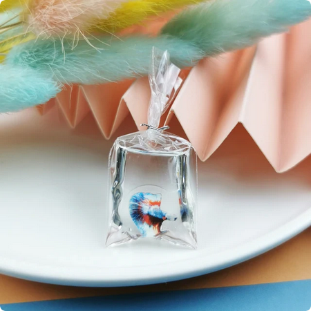 Fish in a Bag Resin Charm