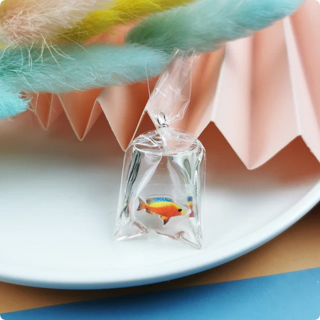 Fish in a Bag Resin Charm