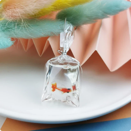 Fish in a Bag Resin Charm