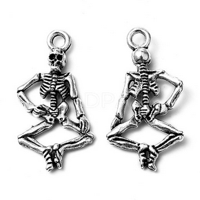 Dancing Skeleton Metal Charm