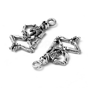 Dancing Skeleton Metal Charm