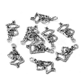 Dancing Skeleton Metal Charm