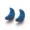 Imitation Druzy Crescent Moon Resin Bead (Pack of 10)