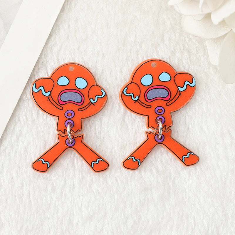 Broken Gingerbread Man Acrylic Charm