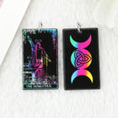 Black Tie-Dye Tarot Card Acrylic Charm