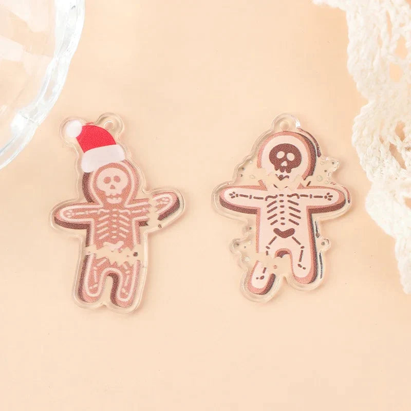 Broken Santa Gingerbread Man Acrylic Charm