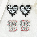 Roses are Red, Inside I'm Dead Acrylic Charm