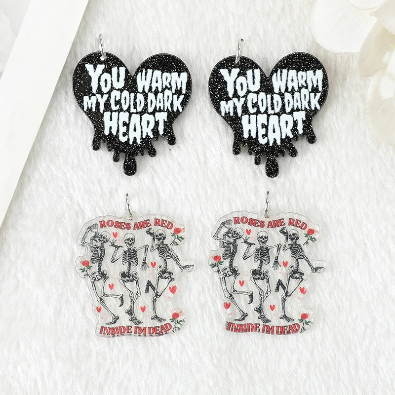 Roses are Red, Inside I'm Dead Acrylic Charm