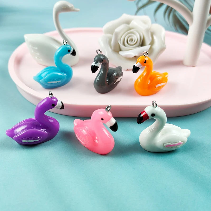 Flamingo Resin Charm