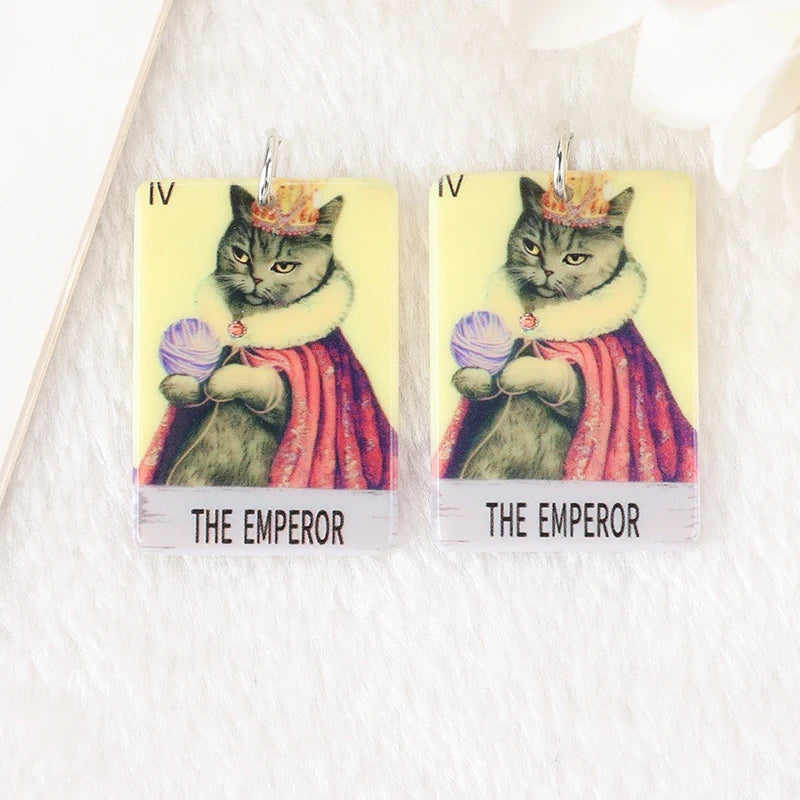 Kitty Tarot Card Acrylic Charm
