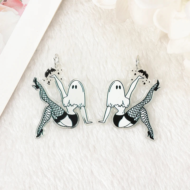 Pin-Up Ghost Acrylic Charm