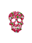 Pink Roses Skull Planar Resin - Pack of 5