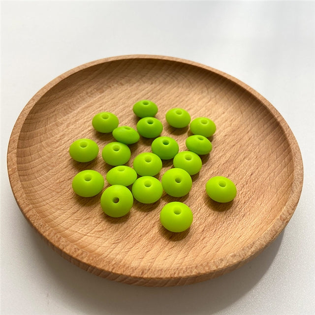 12mm x 7mm Silicone Beads (Pack of 10)