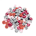 Sports Ball Polymer Clay Beads (Pack of 10)
