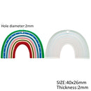 Blue Rainbow Acrylic Charm