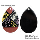 Brown and Yellow Geometric Tear Drop Acrylic Charm