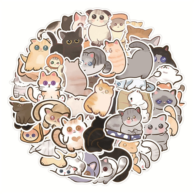 Cute Kitty Sticker Pack  (50 stickers)