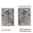 Gray Skeleton Acrylic Charm