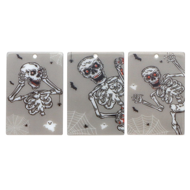Gray Skeleton Acrylic Charm