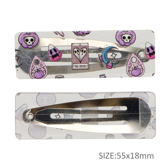 Spooky Transparent Snap Clips - Pack of 2