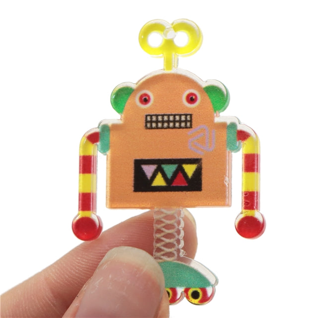 Light Orange Robot Acrylic Charm