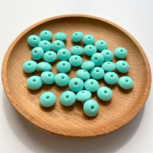 12mm x 7mm Silicone Beads (Pack of 10)