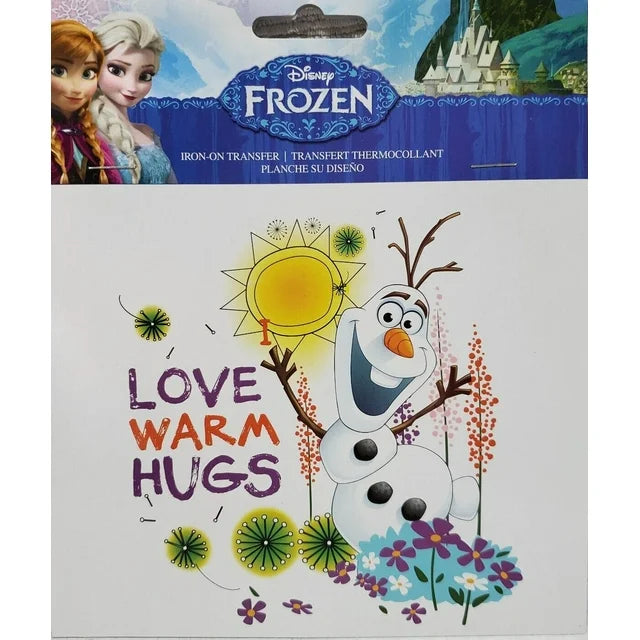 I Love Warm Hugs Frozen Olaf Iron-On Transfer