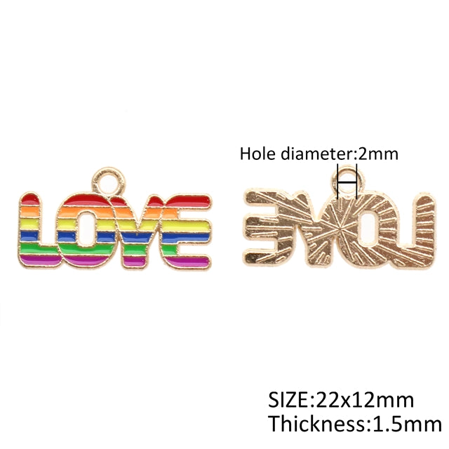 Rainbow Love Charm