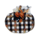 Buffalo Plaid Pumpkin Planar Resin - Pack of 5