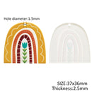 Yellow Floral Rainbow Acrylic Charm