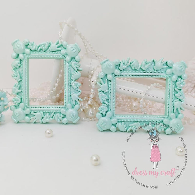 Dress My Craft Miniature Micky Frame 2/Pkg - Turquoise