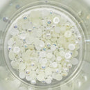 Buttons Galore AB Half Pearlz: Snow Capped