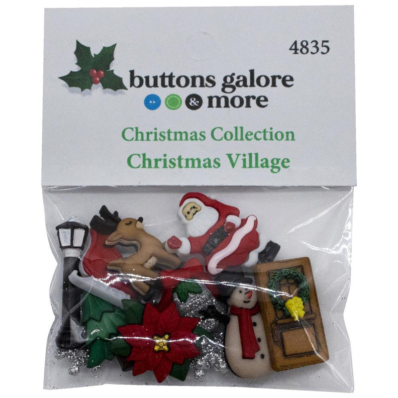 Buttons Galore Christmas Themed Buttons: Christmas Village 13/Pkg