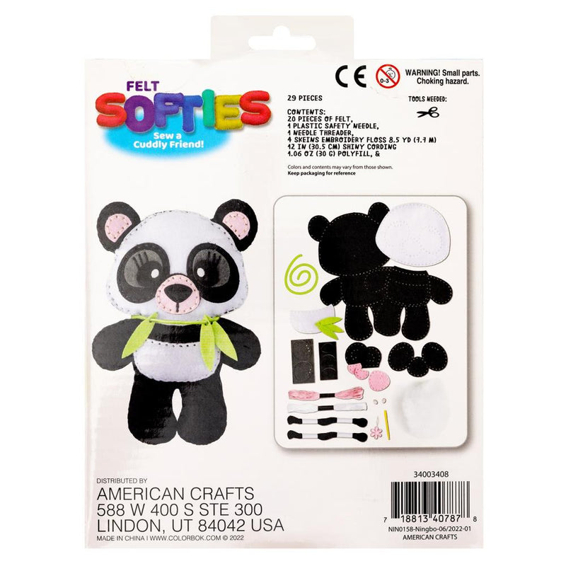 Colorbok Felt Softie Kit - Panda