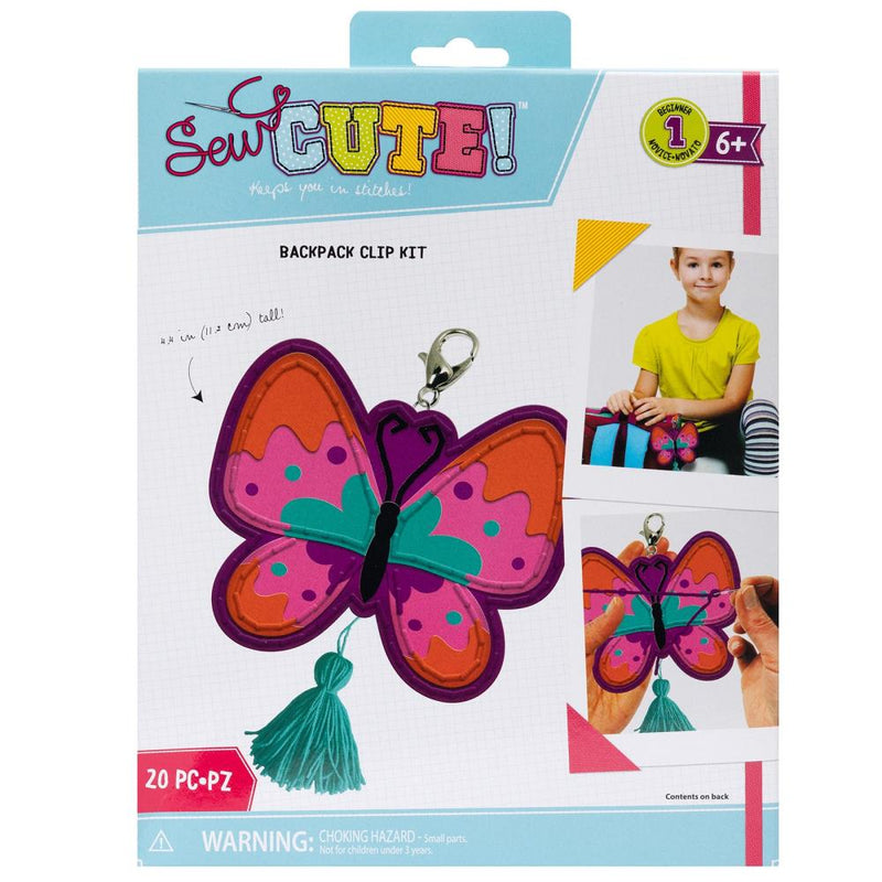 Colorbok Sew Cute Felt Backpack Clip - Butterfly
