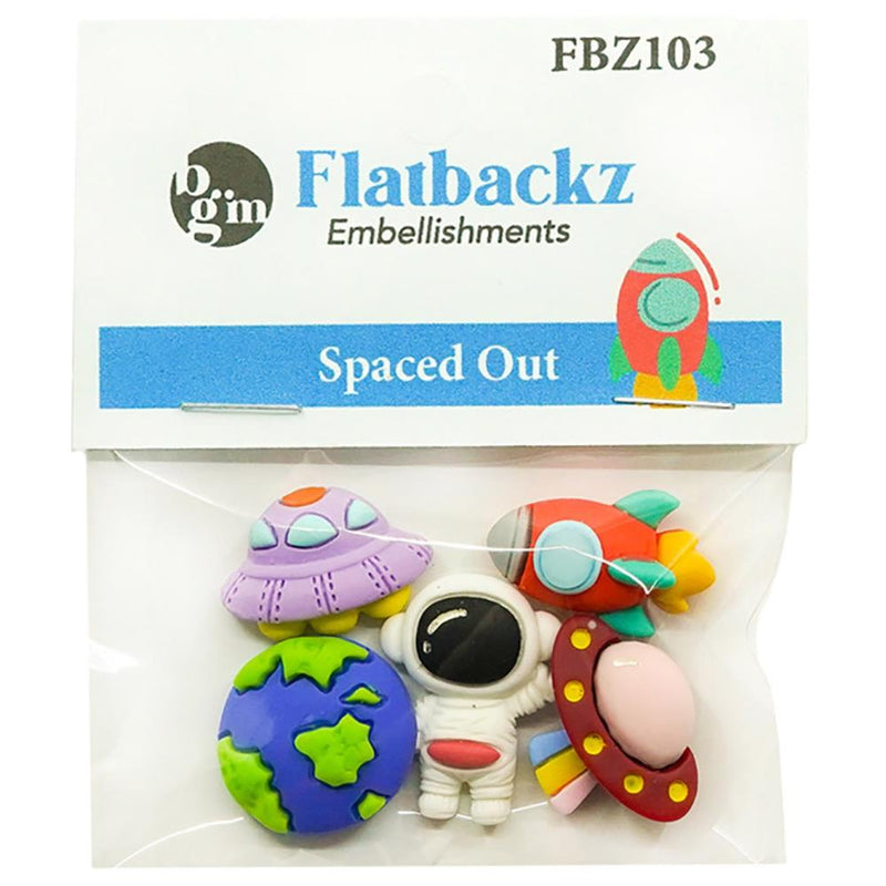 Buttons Galore Flatbackz Embellishments - Spaced Out