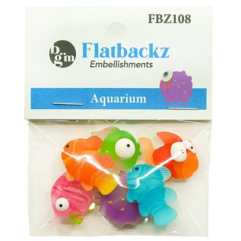 Buttons Galore Flatbackz Embellishments- Aquarium