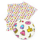 School Emoji Faux Leather Sheet