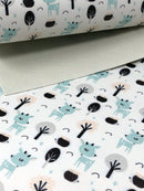 Blue Deer Faux Leather Sheet