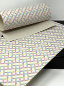 Spring Geometric Faux Leather Sheet