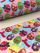 Rainbow Easter Eggs Faux Leather Sheet