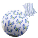 Orange and Blue Awareness Butterfly Faux Leather Sheet