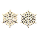 Filigree Snowflake Wood Blank - 3 per pack