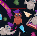 Back to School Owls Faux Leather Sheet