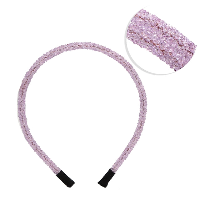 Transparent Purple Rhinestone Headband