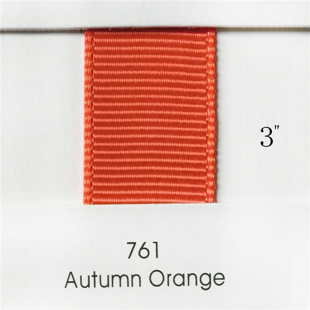 3" Solid Autumn Orange Ribbon