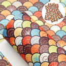Retro Fall Mermaid Scale Fine Glitter Sheet