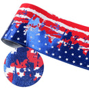 3" Blue Foil Flag Ribbon