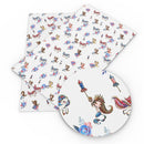 Patriotic Mermaids Faux Leather Sheet