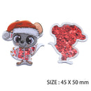 Big Eyed Santa Mouse Shaker Resin